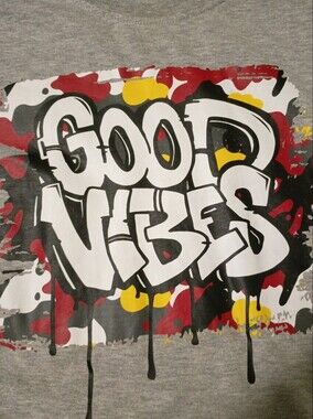 Graffiti-Style Street Art Canvas Print in Black, White, Red & Yellow
